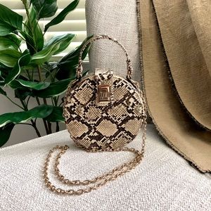 ZARA Snakeskin Round Bag